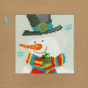 xmas17 Snowy Man 10x10 cm