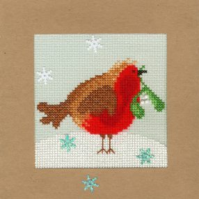 xmas14 Snowy Robin 10x10 cm