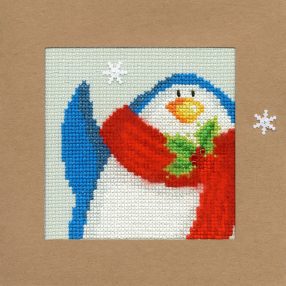 xmas13 Snowy Penguin 10x10 cm
