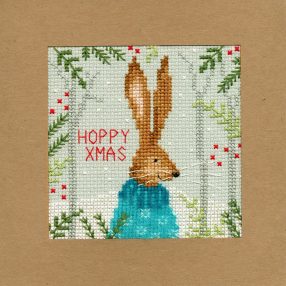 xmas10 Xmas Hare 10x10 cm