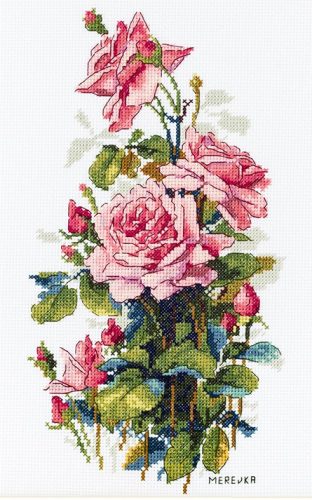 SK155 Rózsaszín rózsák 16x27,5 cm