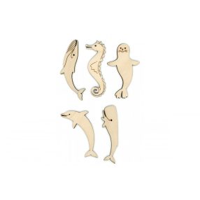 OR060 Tengeri állatok - fonaltartó (10 db) 3,5x9 cm/db