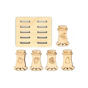   OR039 Befőttek - fonaltartó és tároló (10 db) 3,5x5,5 cm