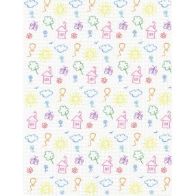 skd14-118 Festett aida vászon 14ct 30x40 cm