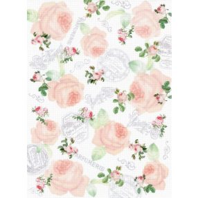 skd-136 Festett aida vászon 18ct 40x30 cm