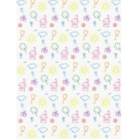 skd-118 Festett aida vászon 18ct 40x30 cm