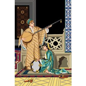 C125Q Osman Hamdi B.-Két zenész lány 40x60 cm