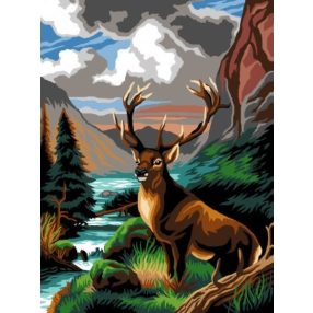 C113J Julius Scheuerer-Hegyvidék - szarvas 30x40