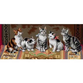 3136Q Carl Reichert-Macska család 30x70 cm