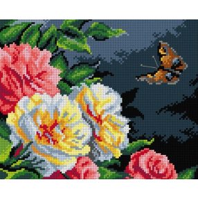 3127H Virágok és pillangó 24x30 cm