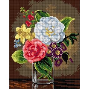 3108H Joseph Schuster-Csendélet virágokkal 24x30 cm