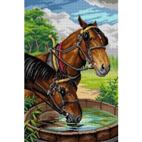 3085Q Robert Atkinson F.-Két ló 40x60 cm