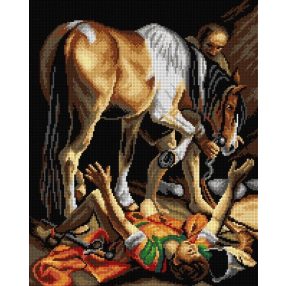   3076M Caravaggio-Pál apostol megtérése damaszkuszi úton 40x50cm