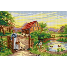 3074Q Ernest Walbourn-Hazahozni a bárányokat 40x60 cm
