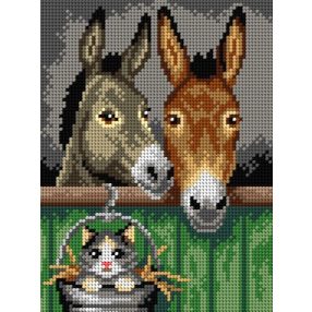 3071F Szamarak 18x24 cm