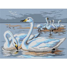 3056J Archibald Thorburn-Hattyúk (részlet) 30x40 cm