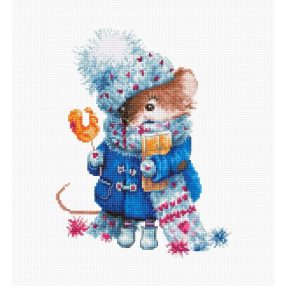 B1168 Karácsonyi egér 21x16 cm