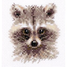 0-208 Animal Portrait Raccoon 7x7 cm