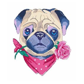 Z4398 Pug in love 22x25 cm