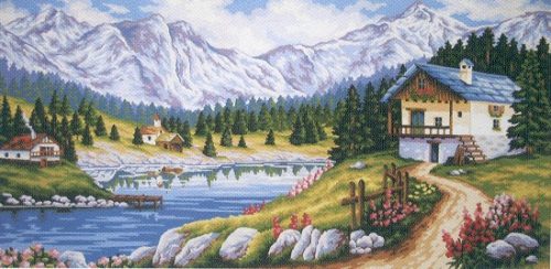 C13980 Tavasz az Alpokban 110x60 cm