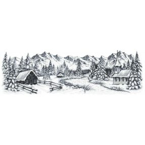 Z8990 Winter mountains 77x25 cm