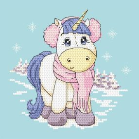 Z10240 Unicorn - Winter time 15x15 cm