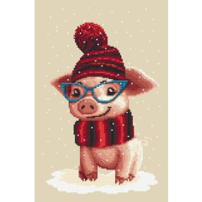 8994 Winter piggy 25x37 cm