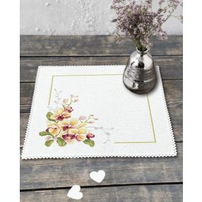 ZU10402 Napkin with orchids 45x45 cm