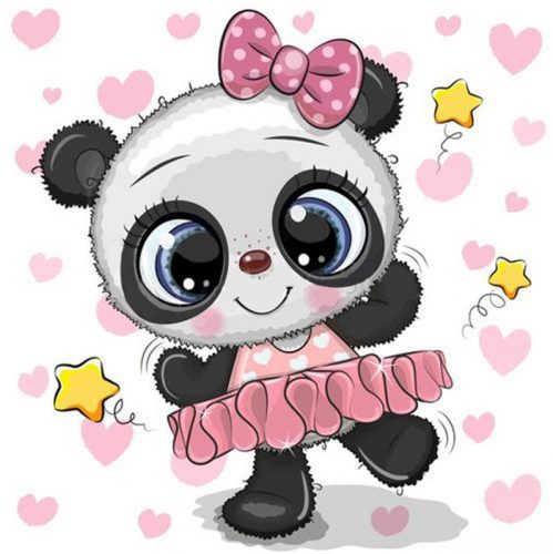 WD2479 Panda balerina 20x20 cm