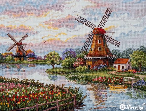 SK167 Holland szélmalom 30x40 cm