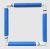 270-2bl Nurge Embroidery Snap Frame - blue 29x29cm