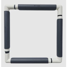 270-2grey Nurge Embroidery Snap Frame - grey 29x29cm
