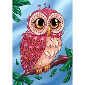 WD2491 Colourful Owl 27x38 cm
