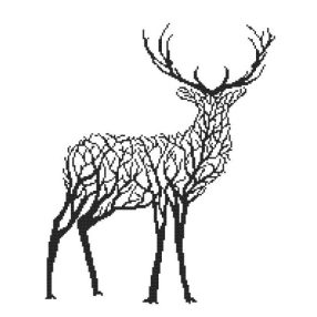 Z10249 Black deer 30x40 cm