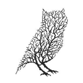 Z10250 Black owl 30x40 cm