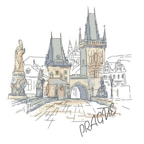 Z10410 Prague - Charles Bridge 24x24 cm