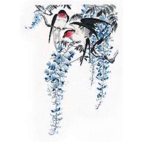 S1283 On the Branches of Wisteria 27x36 cm