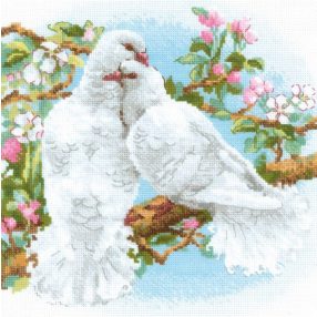 1856 White Doves 25x25 cm