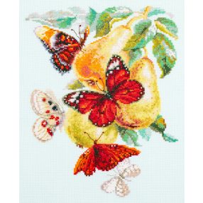 ci-130-051 Butterflies and Pears 21x27 cm