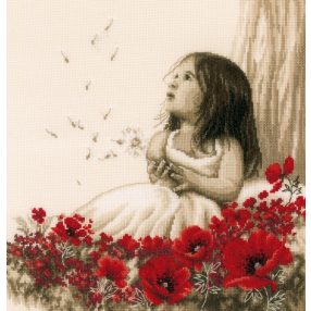 PN-0184269 Lány a pipacsföldön 33x34 cm