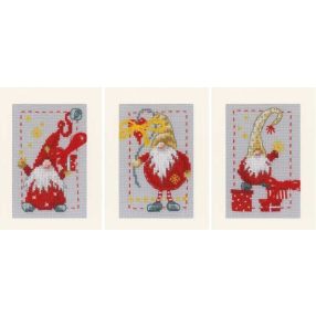 PN-0185078 Christmas gnomes set of 3 10,5x15 cm