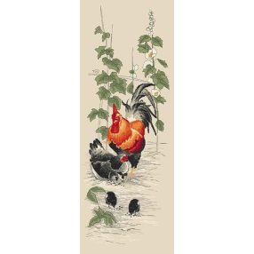 Z10423 Rooster and hen 24x65 cm