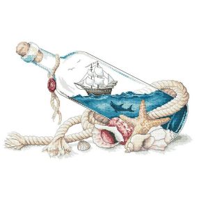 Z10264 Sea in a bottle 40x30 cm