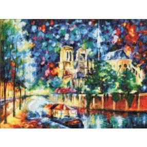 gm043 Afremov - Este Párizsban 28,5x38 cm