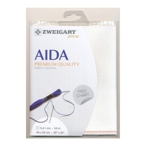 Zweigart Aida 3706-101 14ct törtfehér 48x53 cm