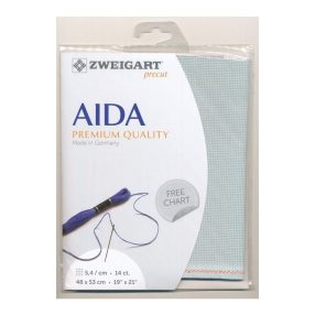 Zweigart Aida 3706-718 14ct kékesszürke 48x53 cm