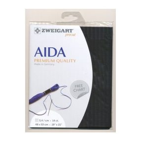 Zweigart Stern Aida 3706-720 fekete 14ct 48x53 cm