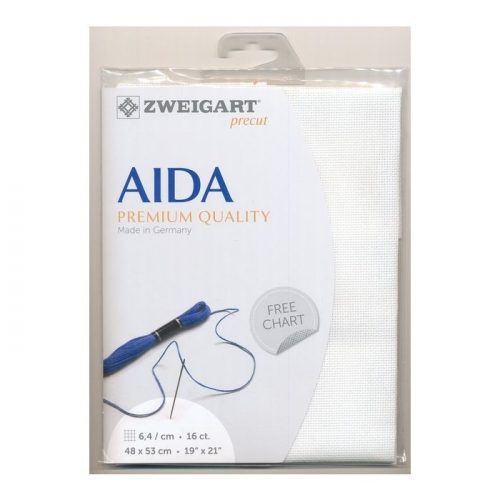 Zweigart Aida 3251-100 Fehér 16ct 48x53 cm