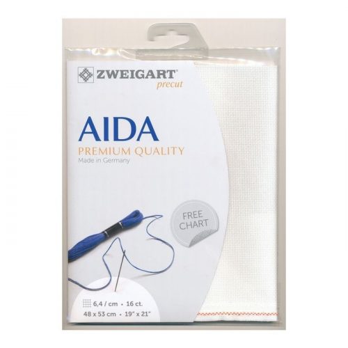 Zweigart Aida 3251-101 törtfehér 16ct 48x53 cm