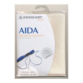 Zweigart Aida 3251-264 krém 16ct 48x53 cm